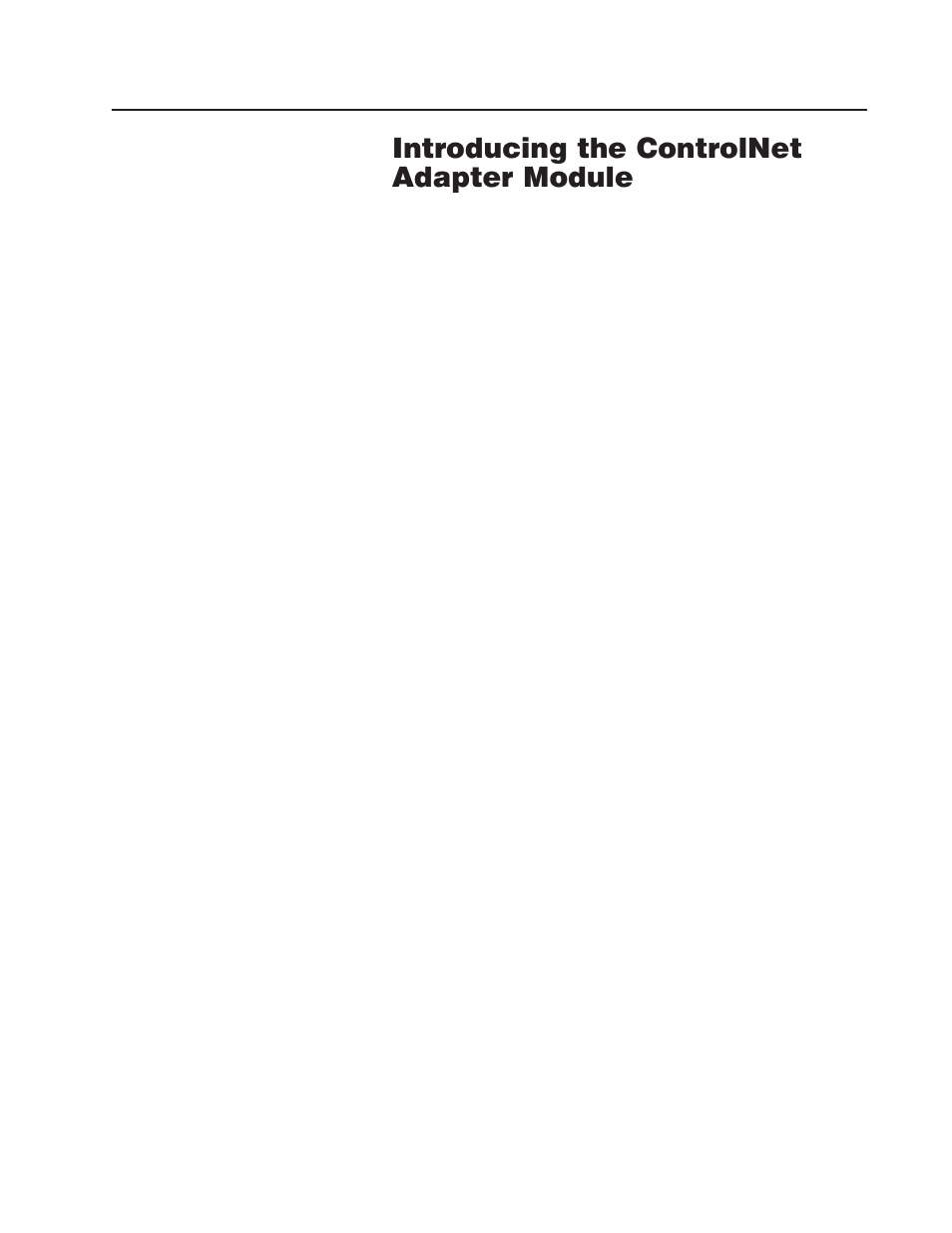 Introducing the controlnet adapter module, Chapter | Rockwell Automation 1771-ACNR15 CONTROLNET ADAPTER MODUL User Manual | Page 11 / 54