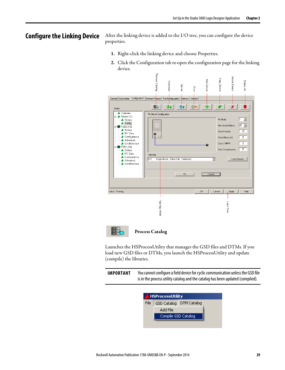 Configure the linking device | Rockwell Automation 1788-EN2PAR EtherNet/IP and ControlNet to PROFIBUS PA Linking Device User Manual User Manual | Page 29 / 76