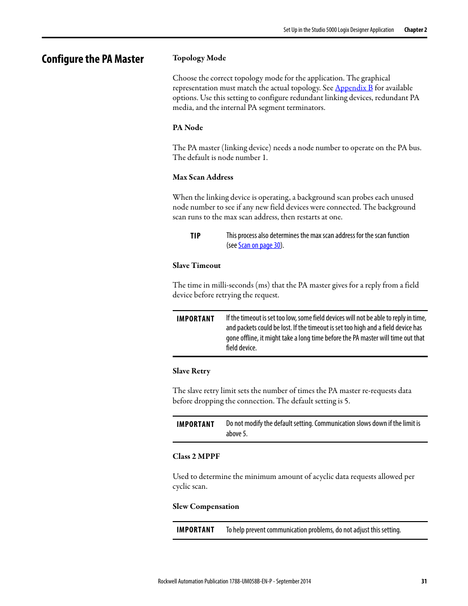 Configure the pa master | Rockwell Automation 1788-EN2PAR EtherNet/IP and ControlNet to PROFIBUS PA Linking Device User Manual User Manual | Page 31 / 76