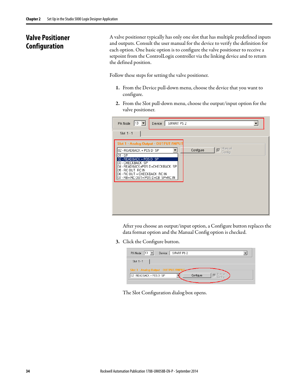Valve positioner configuration | Rockwell Automation 1788-EN2PAR EtherNet/IP and ControlNet to PROFIBUS PA Linking Device User Manual User Manual | Page 34 / 76