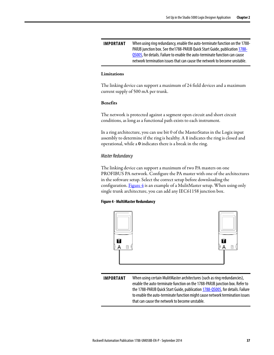Rockwell Automation 1788-EN2PAR EtherNet/IP and ControlNet to PROFIBUS PA Linking Device User Manual User Manual | Page 37 / 76