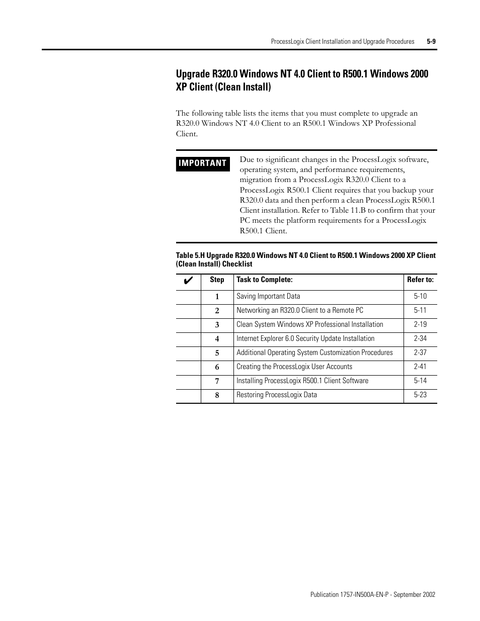 Rockwell Automation 1757-SWKIT5000 ProcessLogix R500.1 Installation and Upgrade Guide User Manual | Page 133 / 273