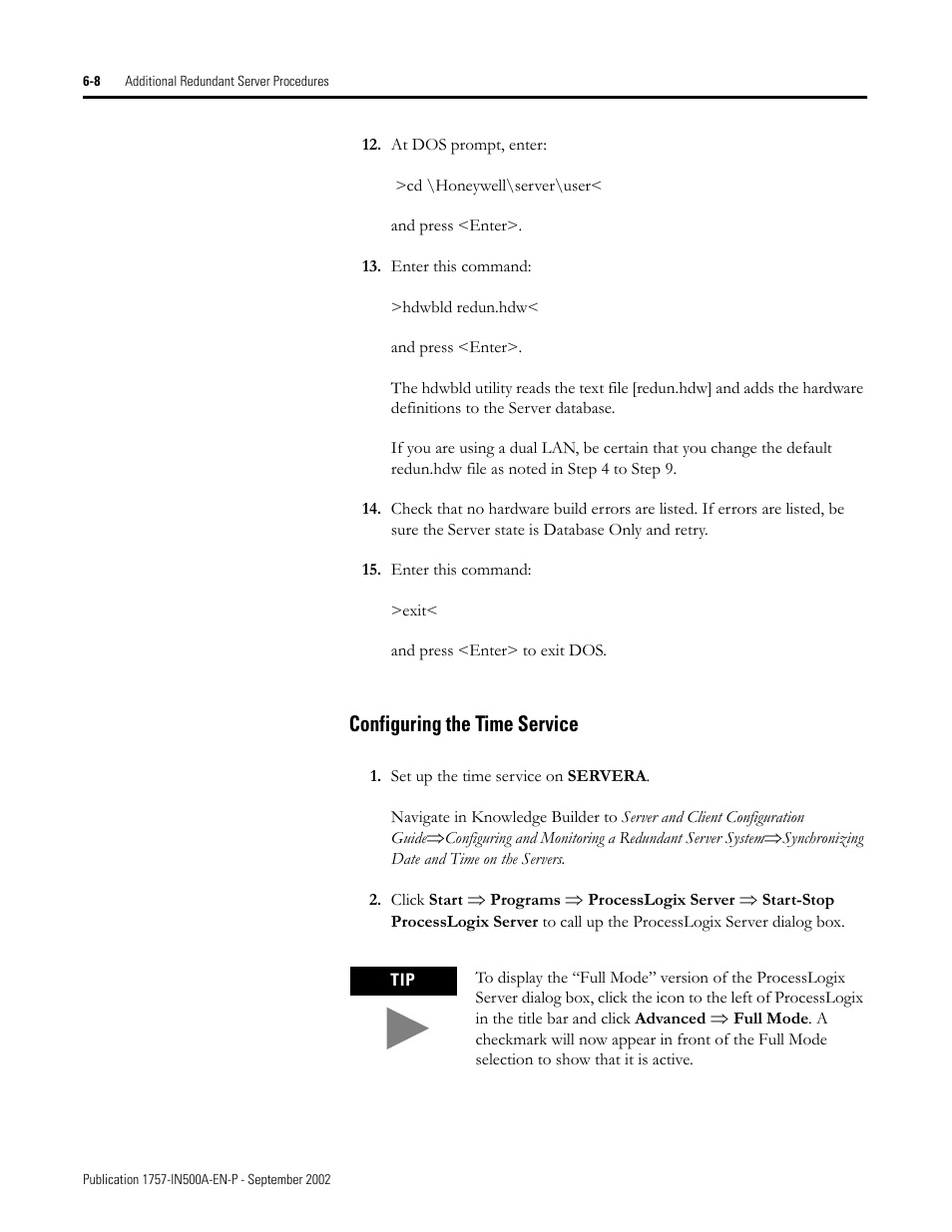 Configuring the time service, Configuring the time service -8 | Rockwell Automation 1757-SWKIT5000 ProcessLogix R500.1 Installation and Upgrade Guide User Manual | Page 164 / 273