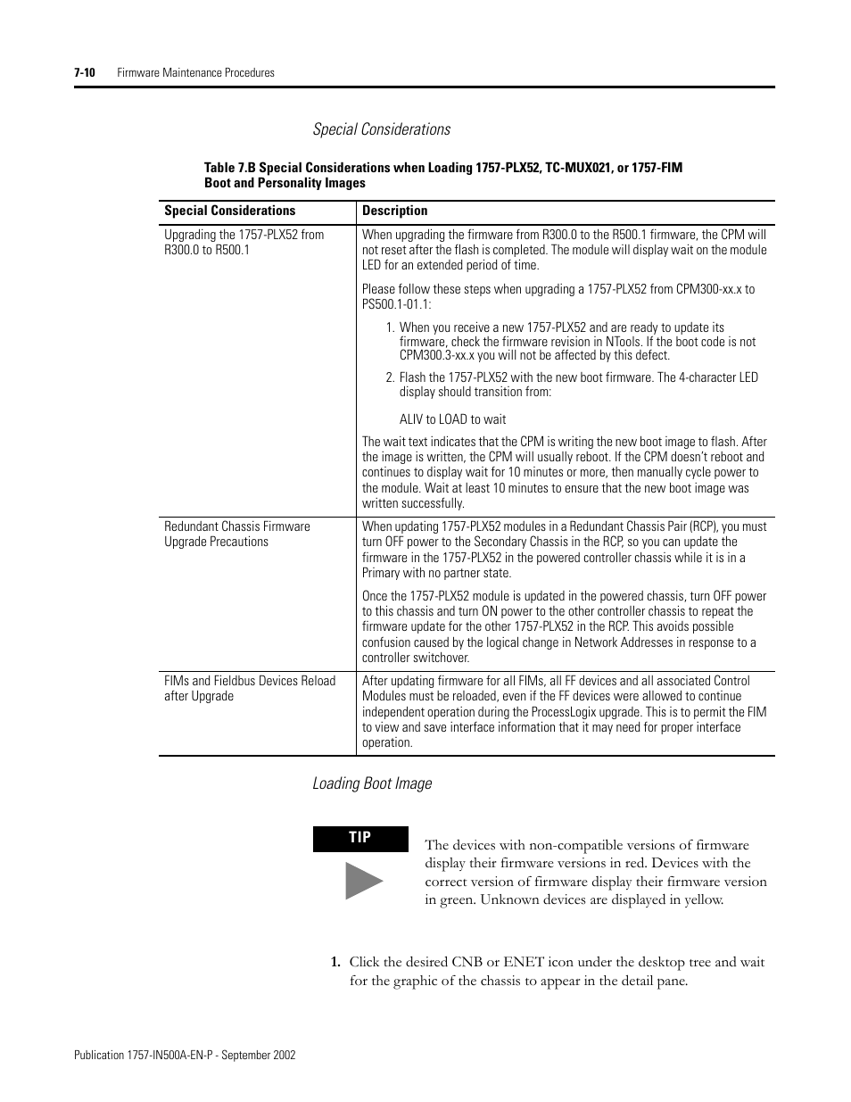 Special considerations, Loading boot image, Special considerations -10 loading boot image -10 | Rockwell Automation 1757-SWKIT5000 ProcessLogix R500.1 Installation and Upgrade Guide User Manual | Page 190 / 273