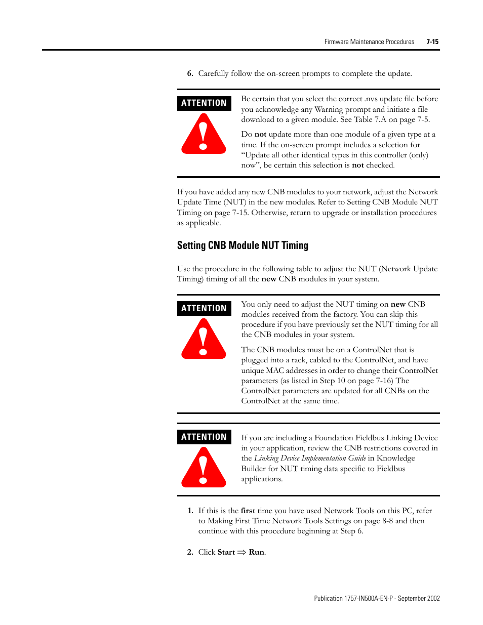 Setting cnb module nut timing, Setting cnb module nut timing -15 | Rockwell Automation 1757-SWKIT5000 ProcessLogix R500.1 Installation and Upgrade Guide User Manual | Page 195 / 273