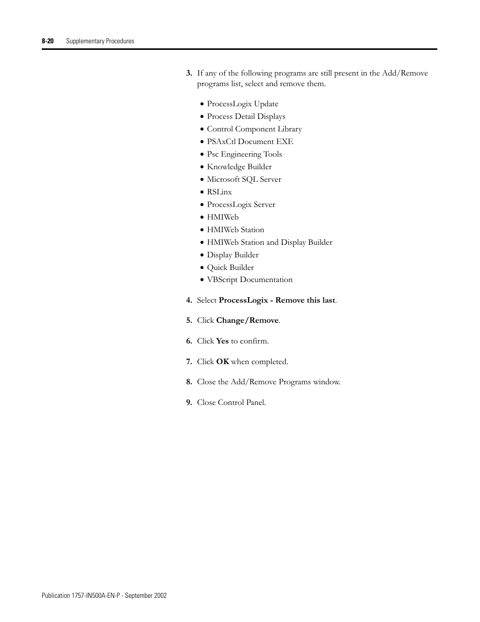 Rockwell Automation 1757-SWKIT5000 ProcessLogix R500.1 Installation and Upgrade Guide User Manual | Page 218 / 273