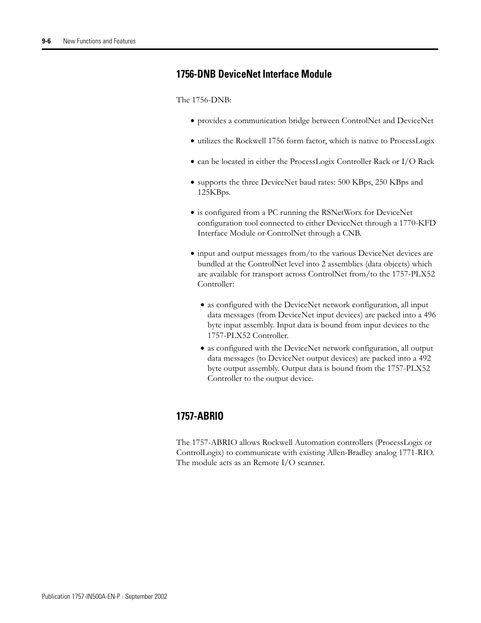 1756-dnb devicenet interface module, 1757-abrio | Rockwell Automation 1757-SWKIT5000 ProcessLogix R500.1 Installation and Upgrade Guide User Manual | Page 232 / 273