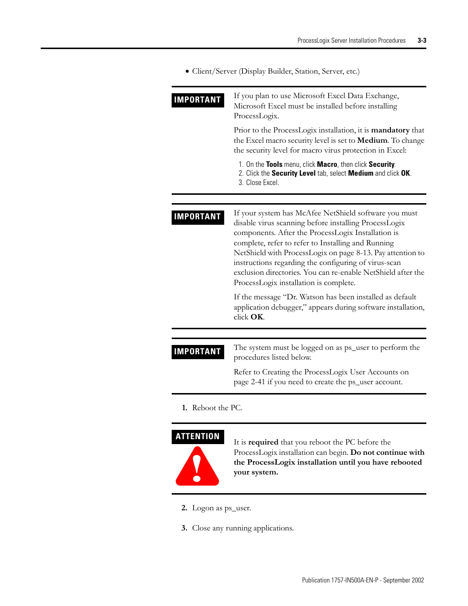 Rockwell Automation 1757-SWKIT5000 ProcessLogix R500.1 Installation and Upgrade Guide User Manual | Page 69 / 273