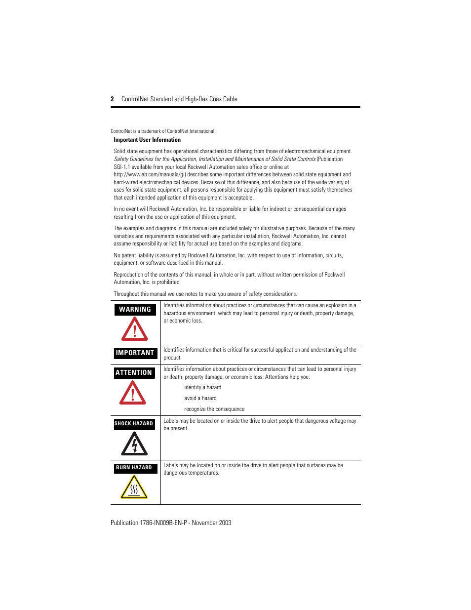 Rockwell Automation 1786-RG6F INSTL.INSTR CONTROLNET H-FLEX User Manual | Page 2 / 8