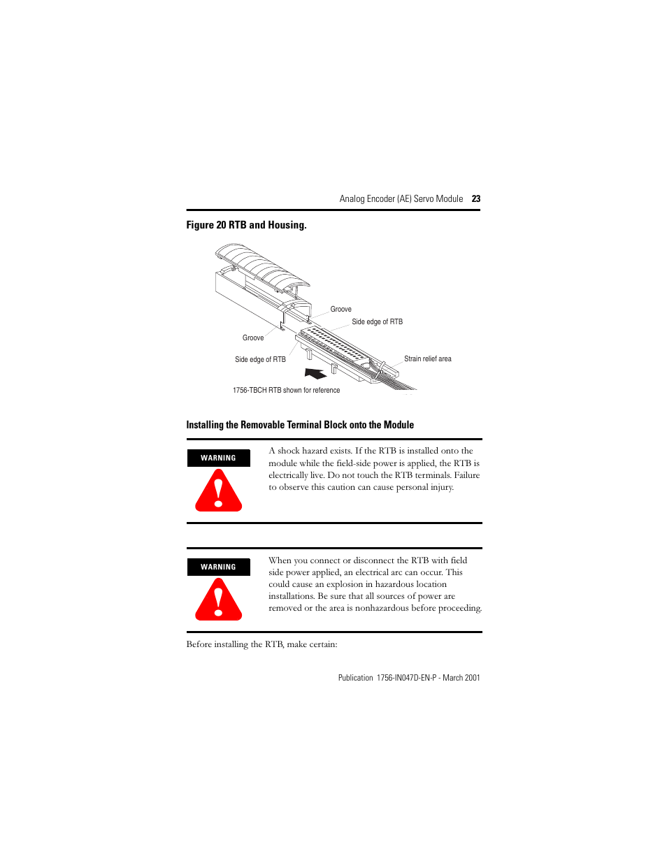 Rockwell Automation 1756-M02AE Analog Encoder (AE) Servo Module Installation Instructions User Manual | Page 23 / 40