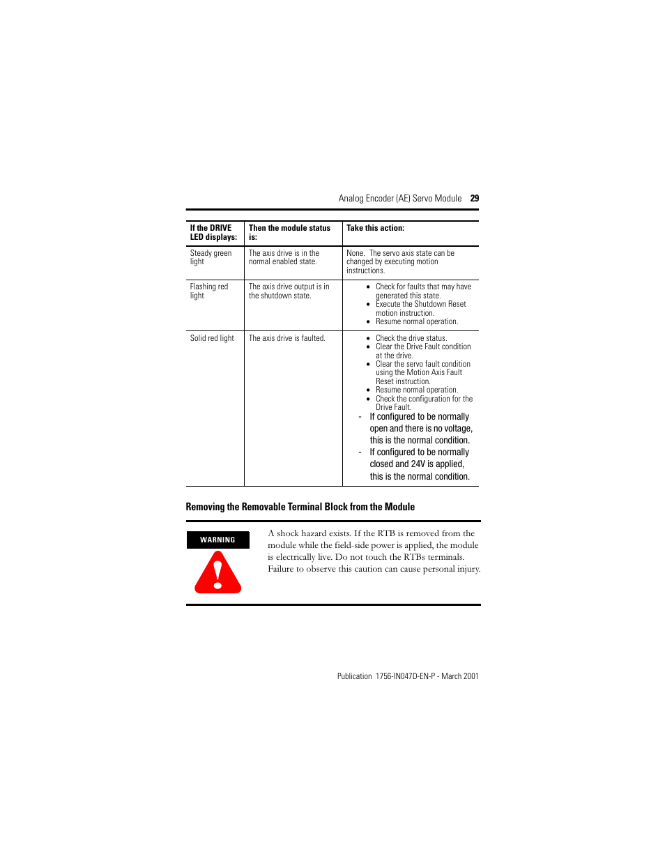 Rockwell Automation 1756-M02AE Analog Encoder (AE) Servo Module Installation Instructions User Manual | Page 29 / 40