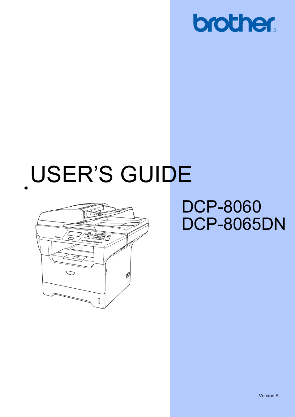 Brother DCP 8060 User Manual | 116 pages