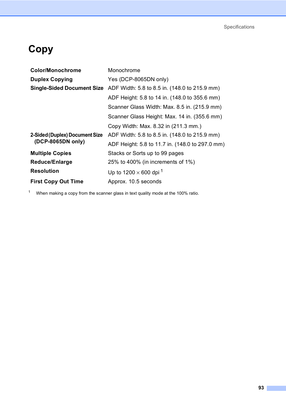Copy e, Copy | Brother DCP 8060 User Manual | Page 105 / 116