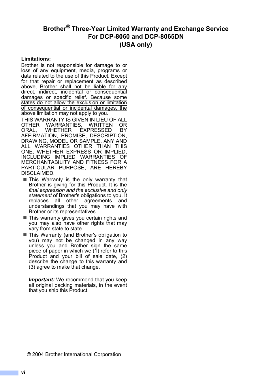 Brother | Brother DCP 8060 User Manual | Page 8 / 116