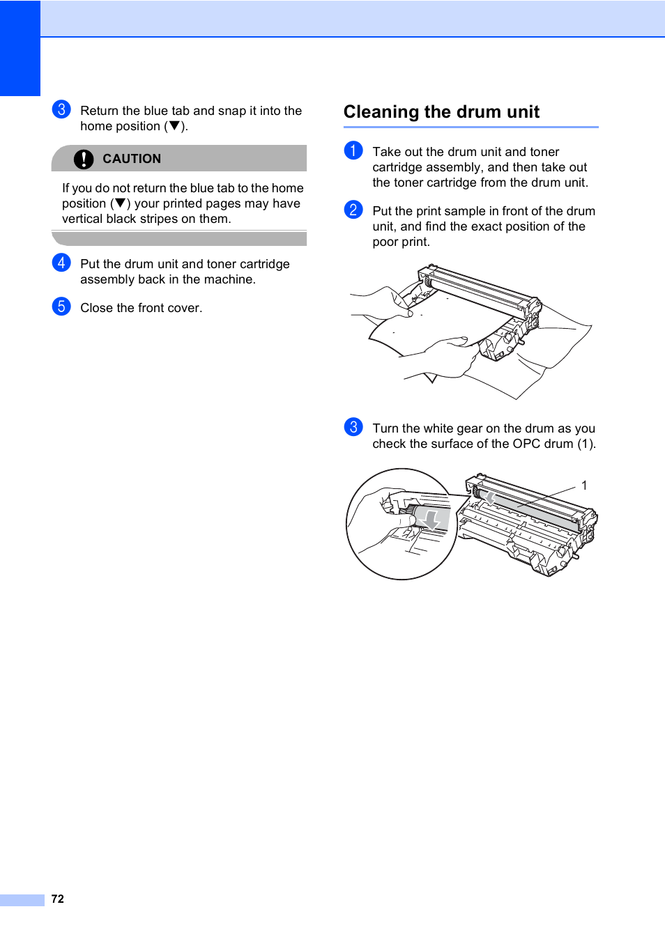 Cleaning the drum unit | Brother DCP 8060 User Manual | Page 84 / 116