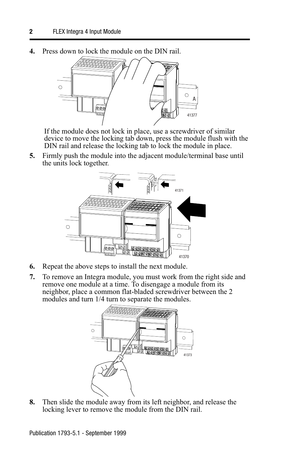Rockwell Automation 1793-IB4S FLEX INTEGRA 4 INPUT MODULE User Manual | Page 2 / 12