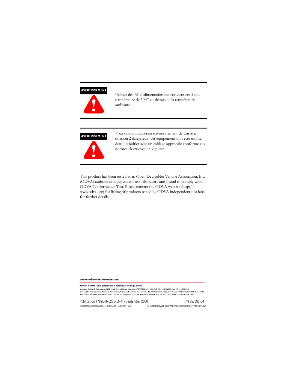 Rockwell Automation 1792D-8BVT8CD ArmorBlock MaXum 8 Input/8 Output Module with Complete Diagnostics User Manual | Page 16 / 16