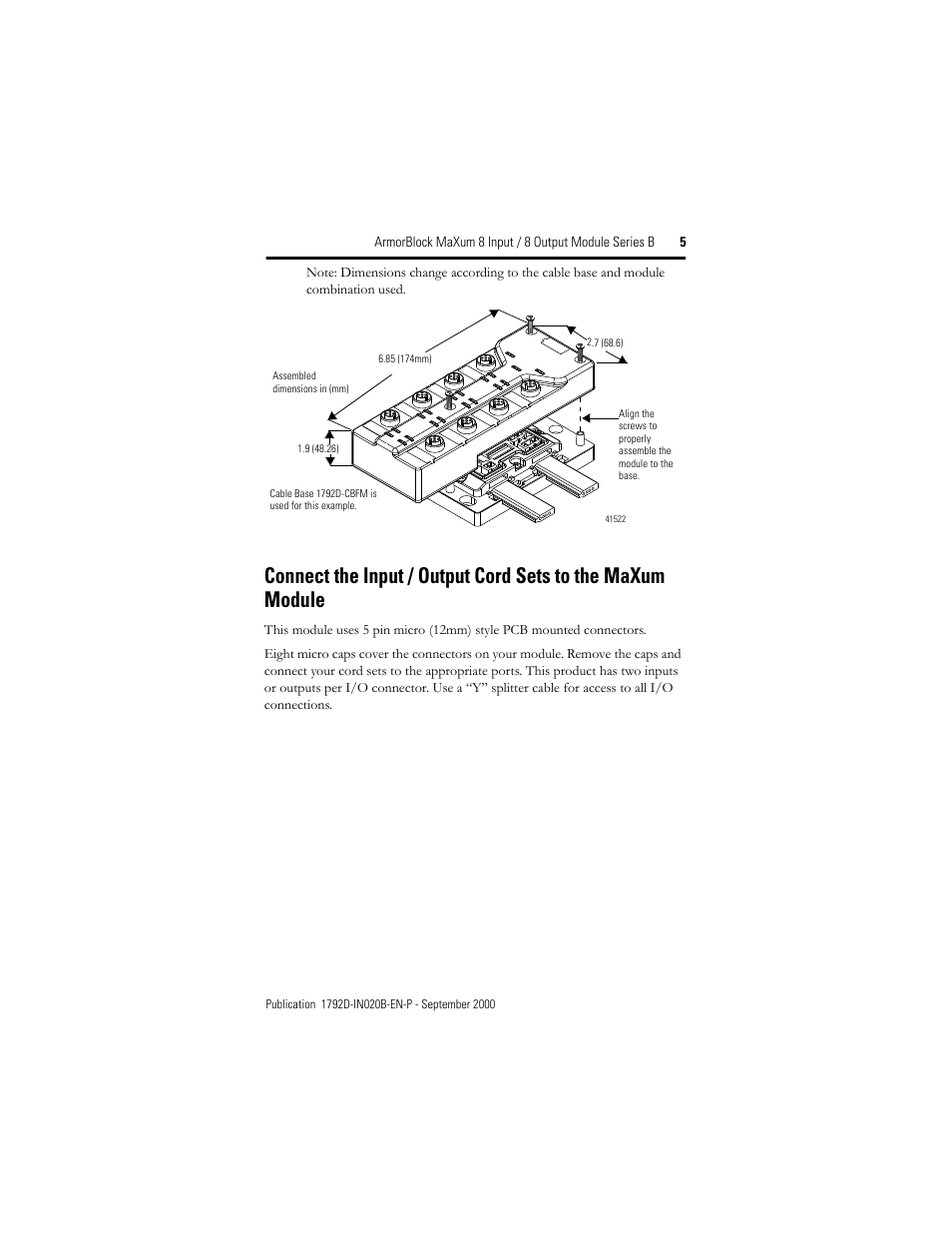 Rockwell Automation 1792D-8BVT8CD ArmorBlock MaXum 8 Input/8 Output Module with Complete Diagnostics User Manual | Page 5 / 16