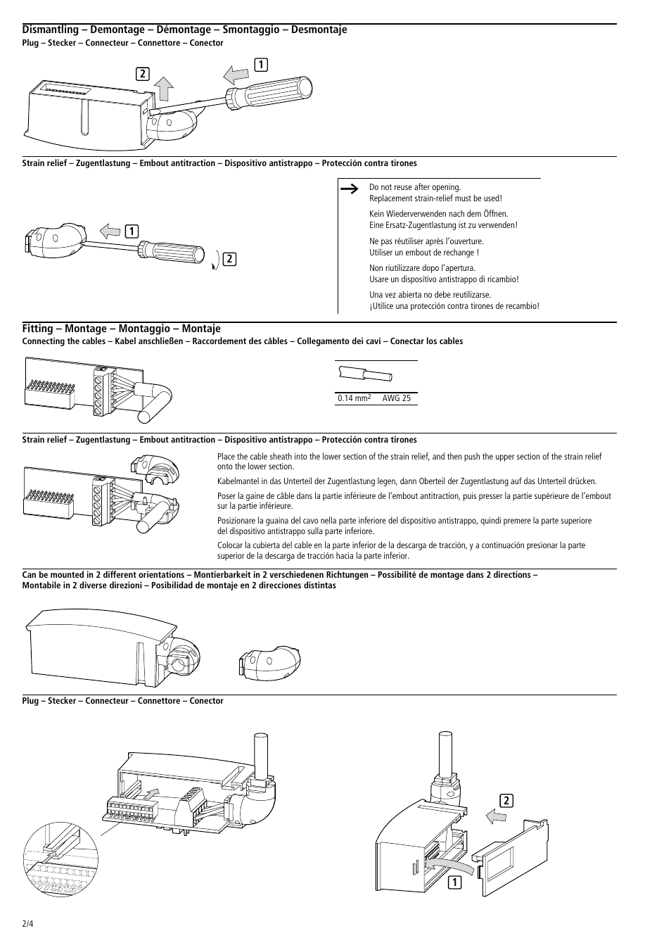 Rockwell Automation 1760-CBL-5M Pico GFX-70 Serial Interface Cable Instruction Sheet User Manual | Page 2 / 4