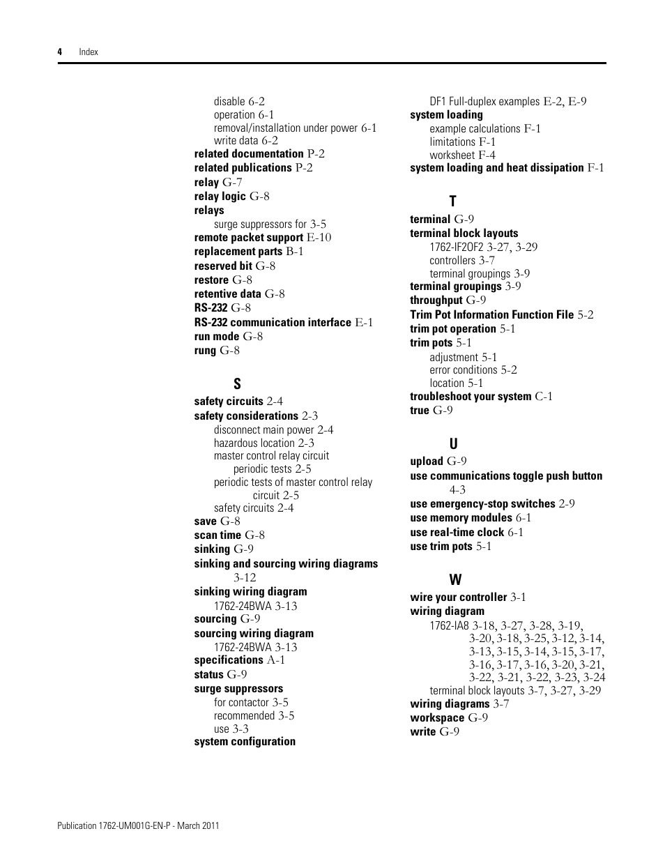 Rockwell Automation 1762-Lxxxx MicroLogix 1200 Programmable Controllers User Manual | Page 166 / 168