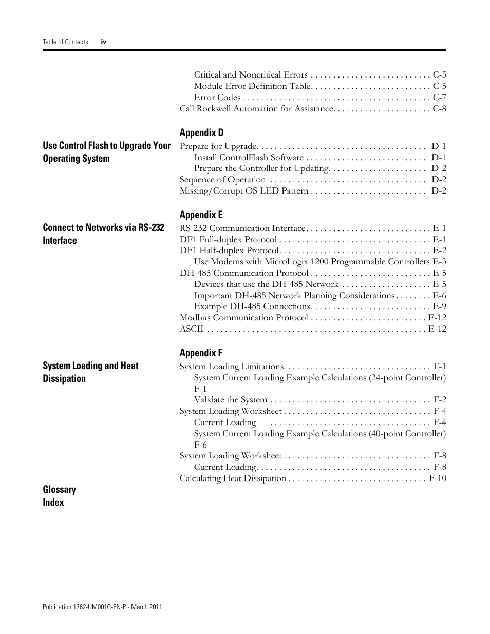 Rockwell Automation 1762-Lxxxx MicroLogix 1200 Programmable Controllers User Manual | Page 8 / 168