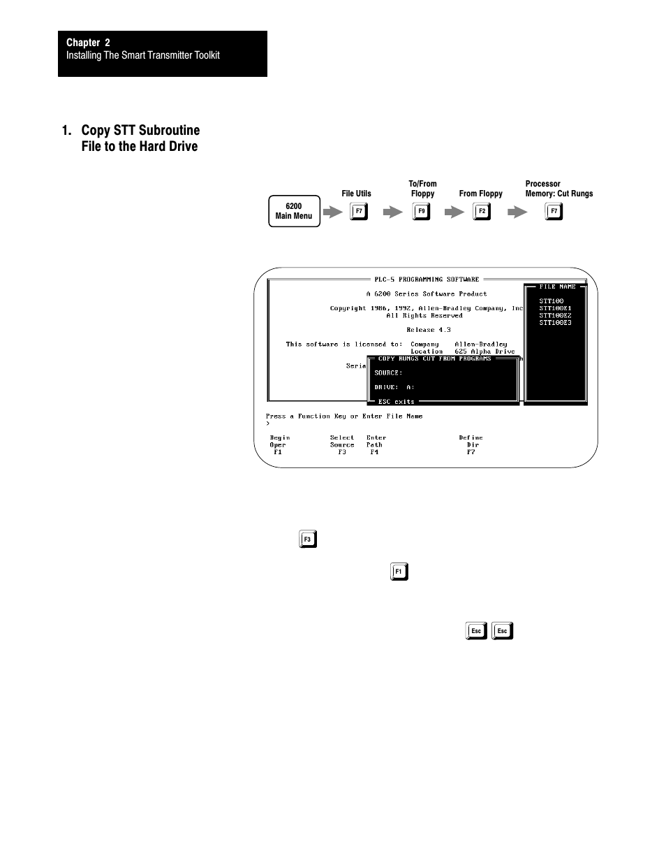 Copy stt subroutine file to the hard drive | Rockwell Automation 1770,D17706.5.21 SMART TRANSMITTER TOOLKI User Manual | Page 15 / 59