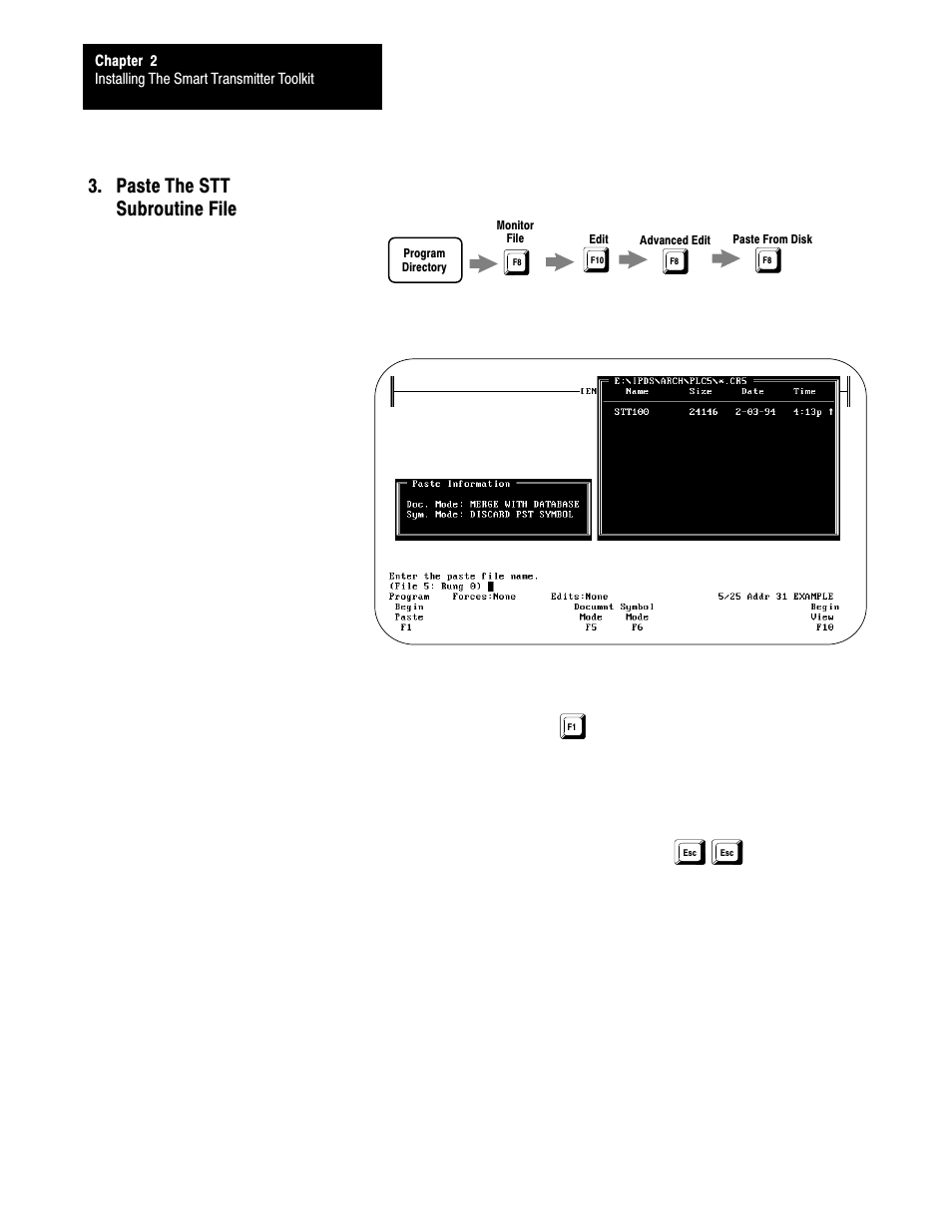 Paste the stt subroutine file | Rockwell Automation 1770,D17706.5.21 SMART TRANSMITTER TOOLKI User Manual | Page 17 / 59