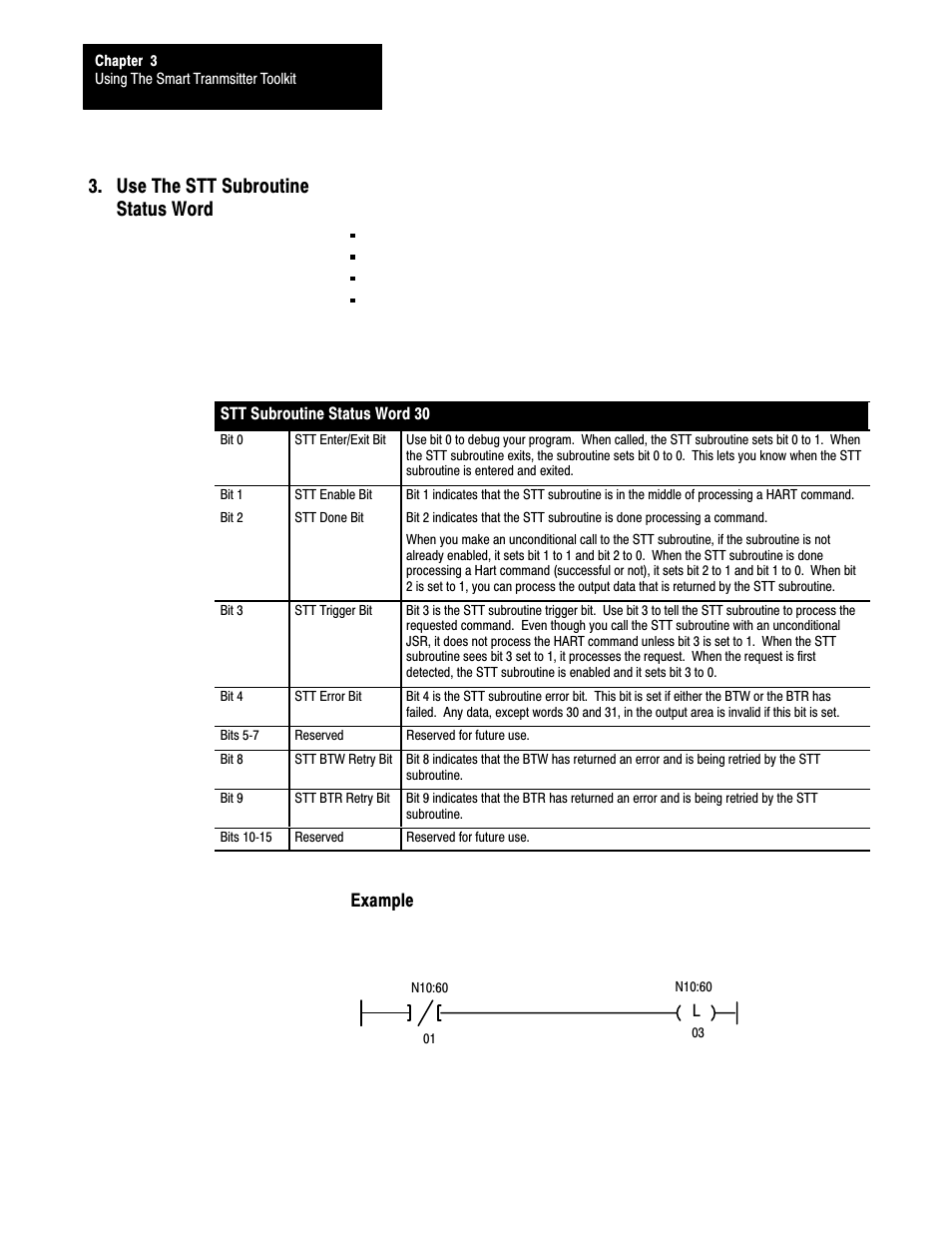 Use the stt subroutine status word | Rockwell Automation 1770,D17706.5.21 SMART TRANSMITTER TOOLKI User Manual | Page 23 / 59