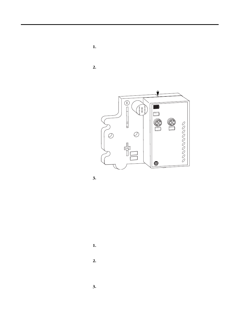 Install the armorpoint analog input module, Remove the module from the mounting base | Rockwell Automation 1738-IE2VM12 ArmorPoint 24V dc Analog Input Modules, Series A User Manual | Page 6 / 14