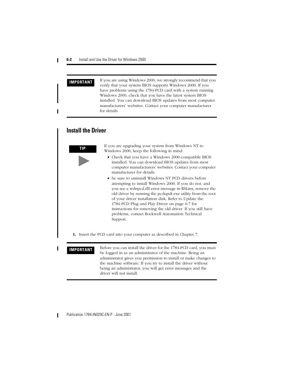 Install the driver | Rockwell Automation 1784-PCD DeviceNet Communication Card  User Manual | Page 52 / 106