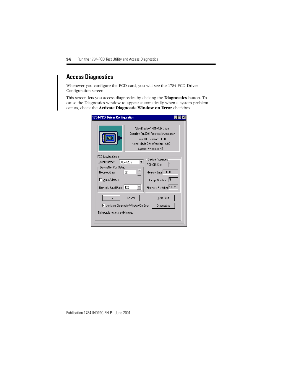 Access diagnostics | Rockwell Automation 1784-PCD DeviceNet Communication Card  User Manual | Page 76 / 106