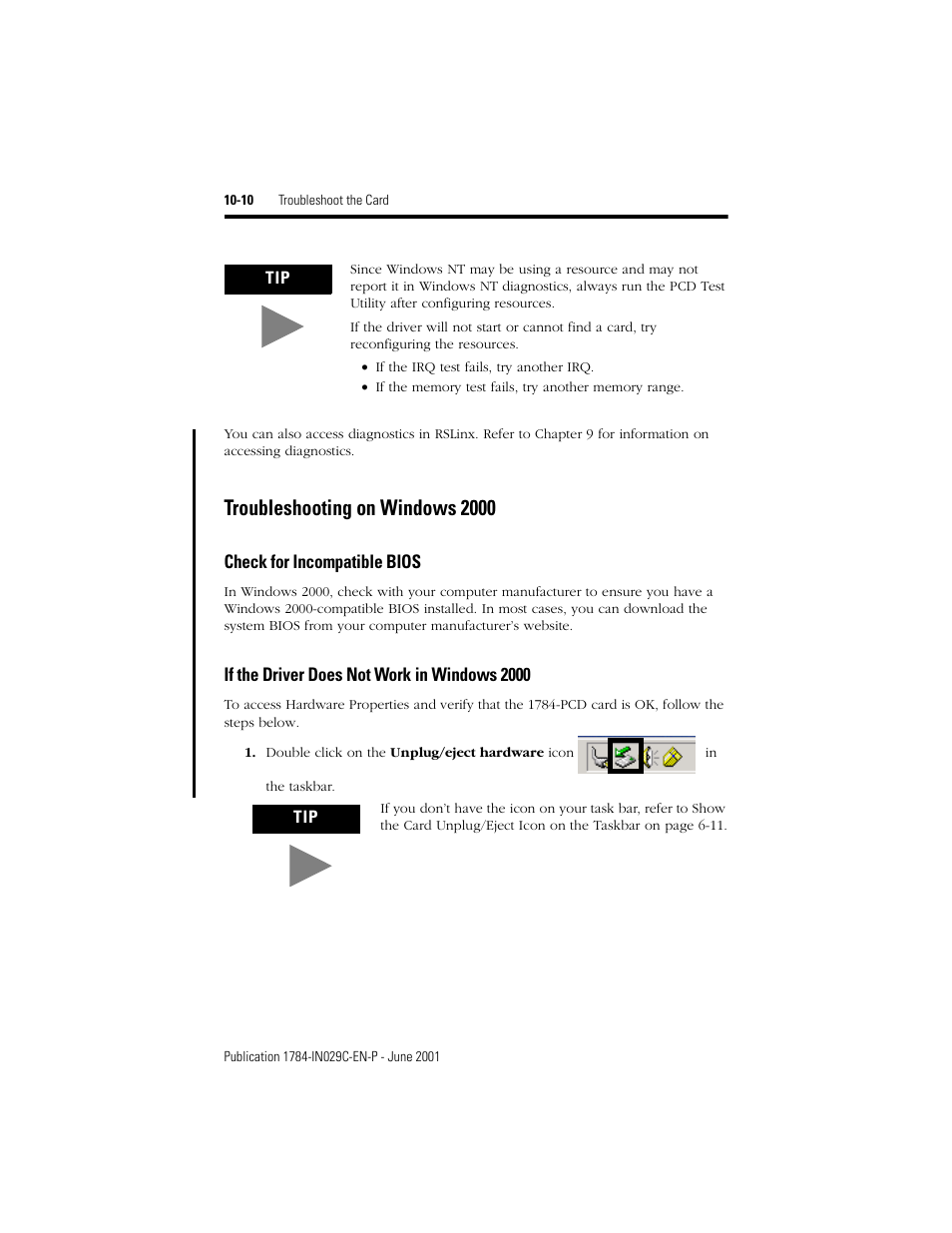 Troubleshooting on windows 2000, Troubleshooting on windows 2000 -10 | Rockwell Automation 1784-PCD DeviceNet Communication Card  User Manual | Page 90 / 106