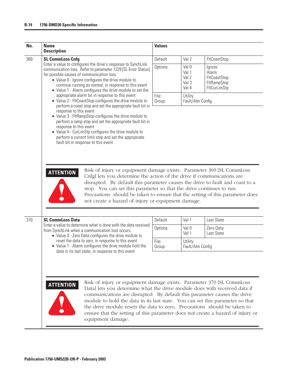 Rockwell Automation 1756-DMF30 ControlLogix Drive Module User Manual | Page 154 / 369