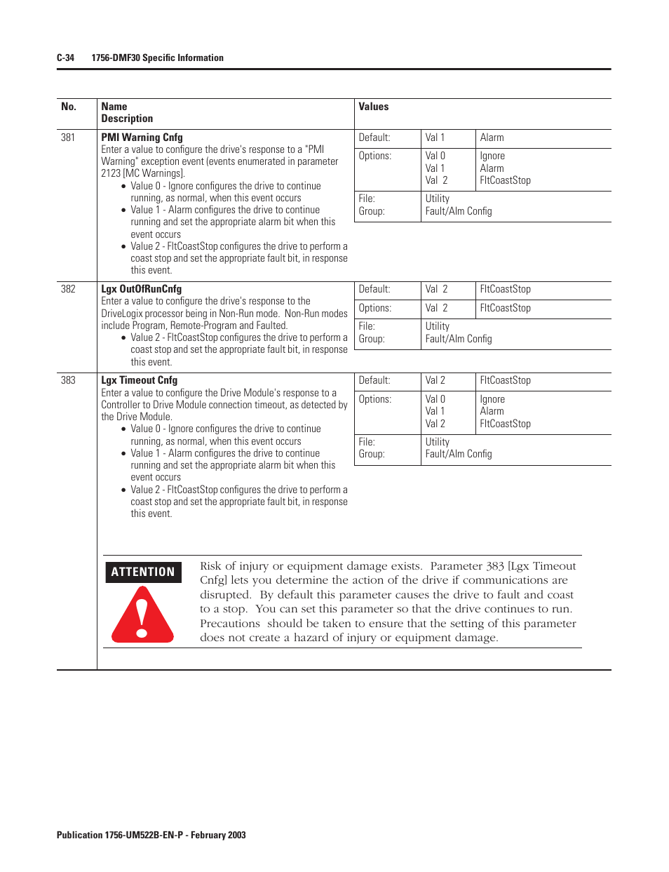 Rockwell Automation 1756-DMF30 ControlLogix Drive Module User Manual | Page 286 / 369