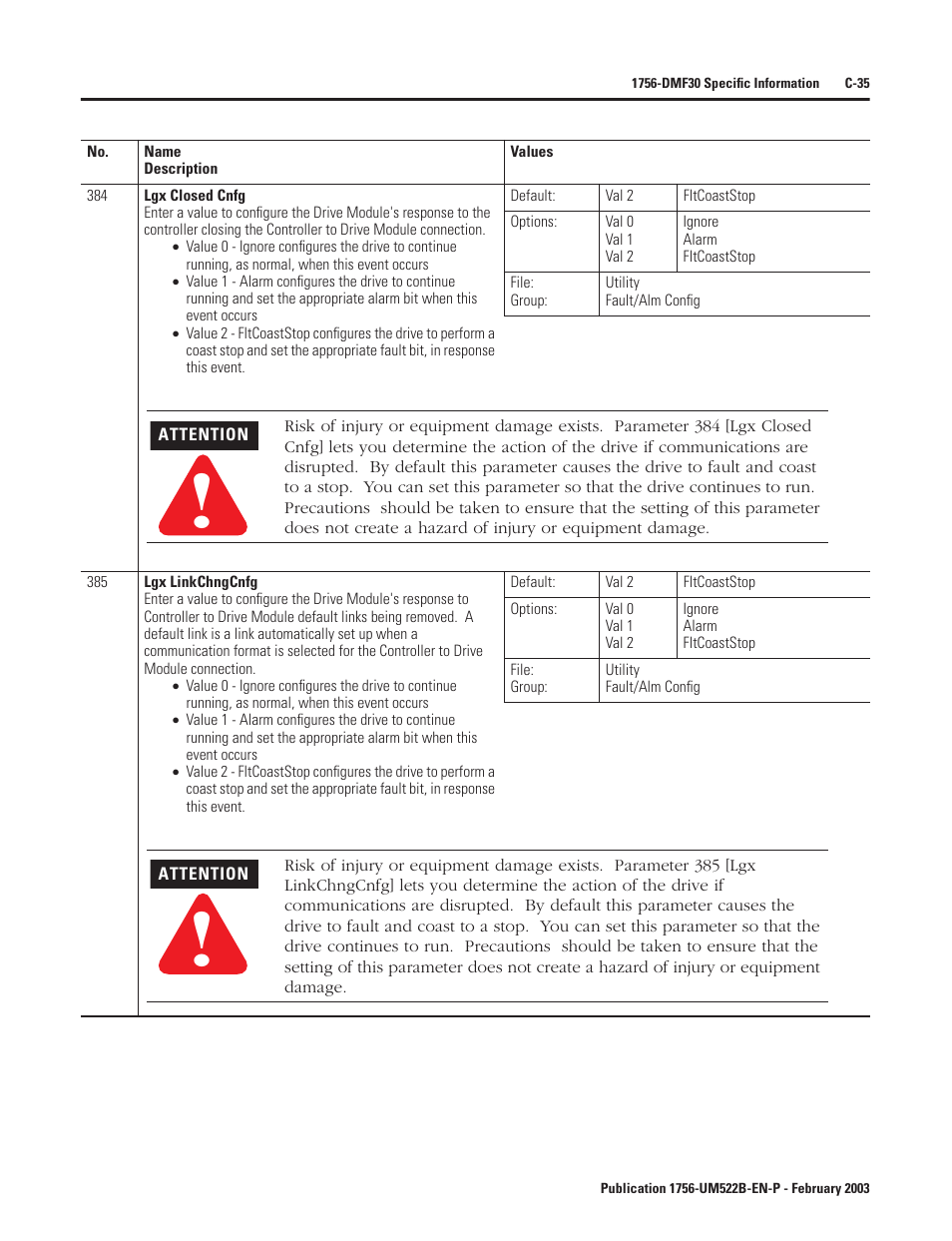 Rockwell Automation 1756-DMF30 ControlLogix Drive Module User Manual | Page 287 / 369