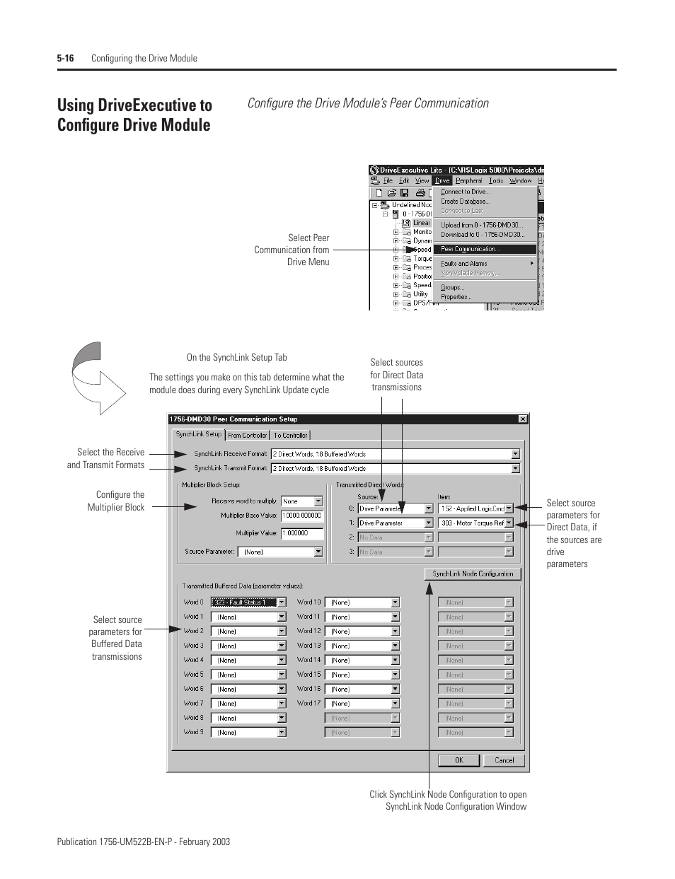 Using driveexecutive to configure drive module | Rockwell Automation 1756-DMF30 ControlLogix Drive Module User Manual | Page 60 / 369