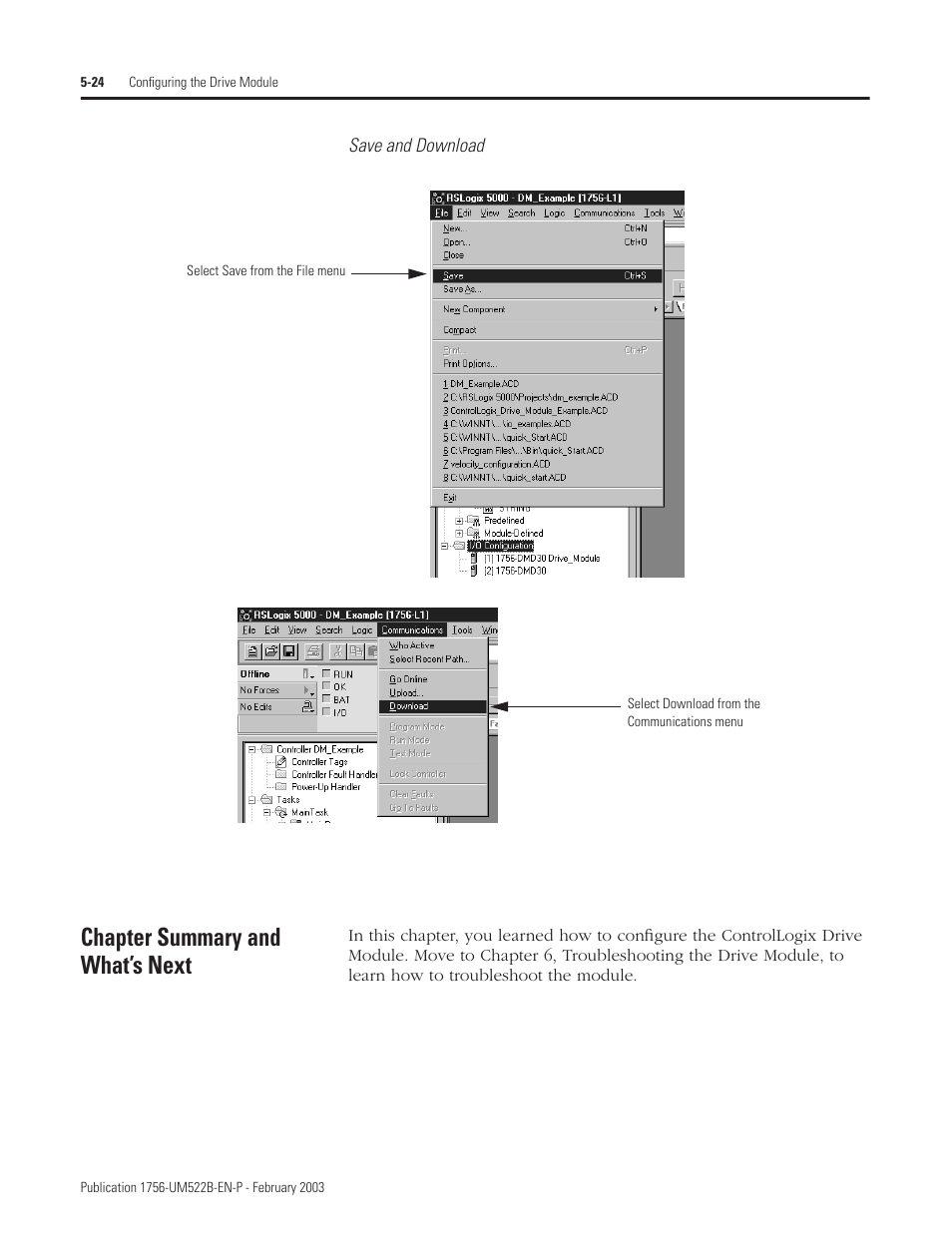 Chapter summary and what’s next | Rockwell Automation 1756-DMF30 ControlLogix Drive Module User Manual | Page 68 / 369