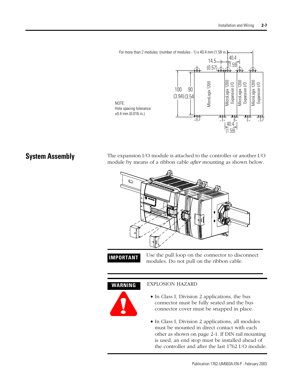 System assembly, System assembly -7 | Rockwell Automation 1762-IR4 RTD/Resistance Input Module User Manual | Page 25 / 104