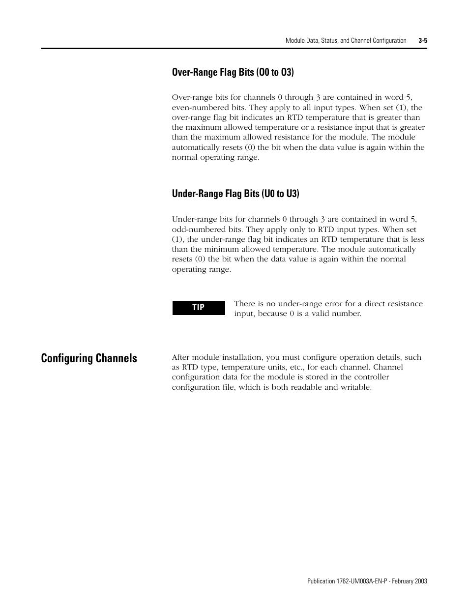 Configuring channels, Configuring channels -5 | Rockwell Automation 1762-IR4 RTD/Resistance Input Module User Manual | Page 39 / 104