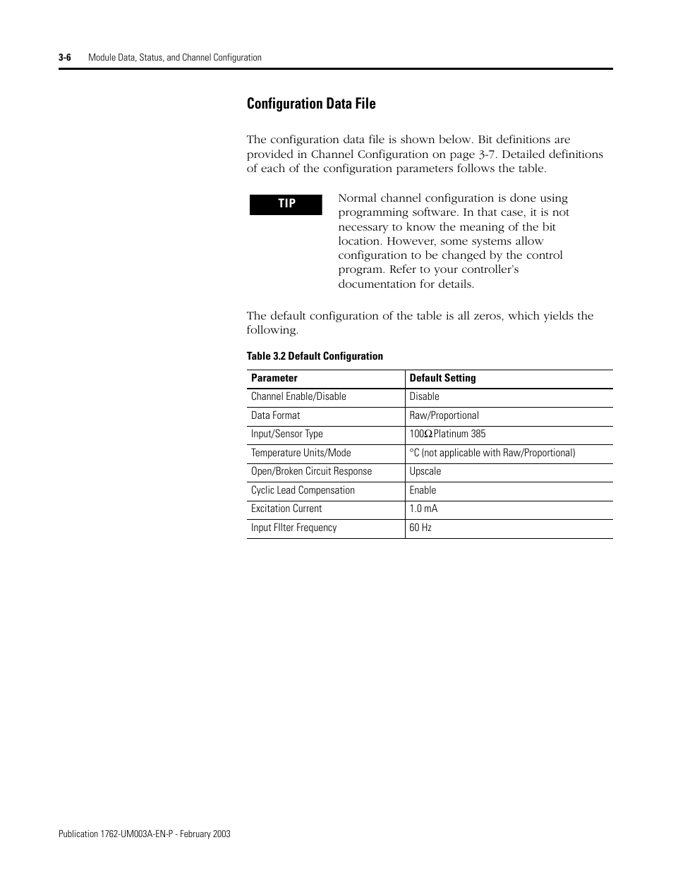 Configuration data file -6, Configuration data file | Rockwell Automation 1762-IR4 RTD/Resistance Input Module User Manual | Page 40 / 104