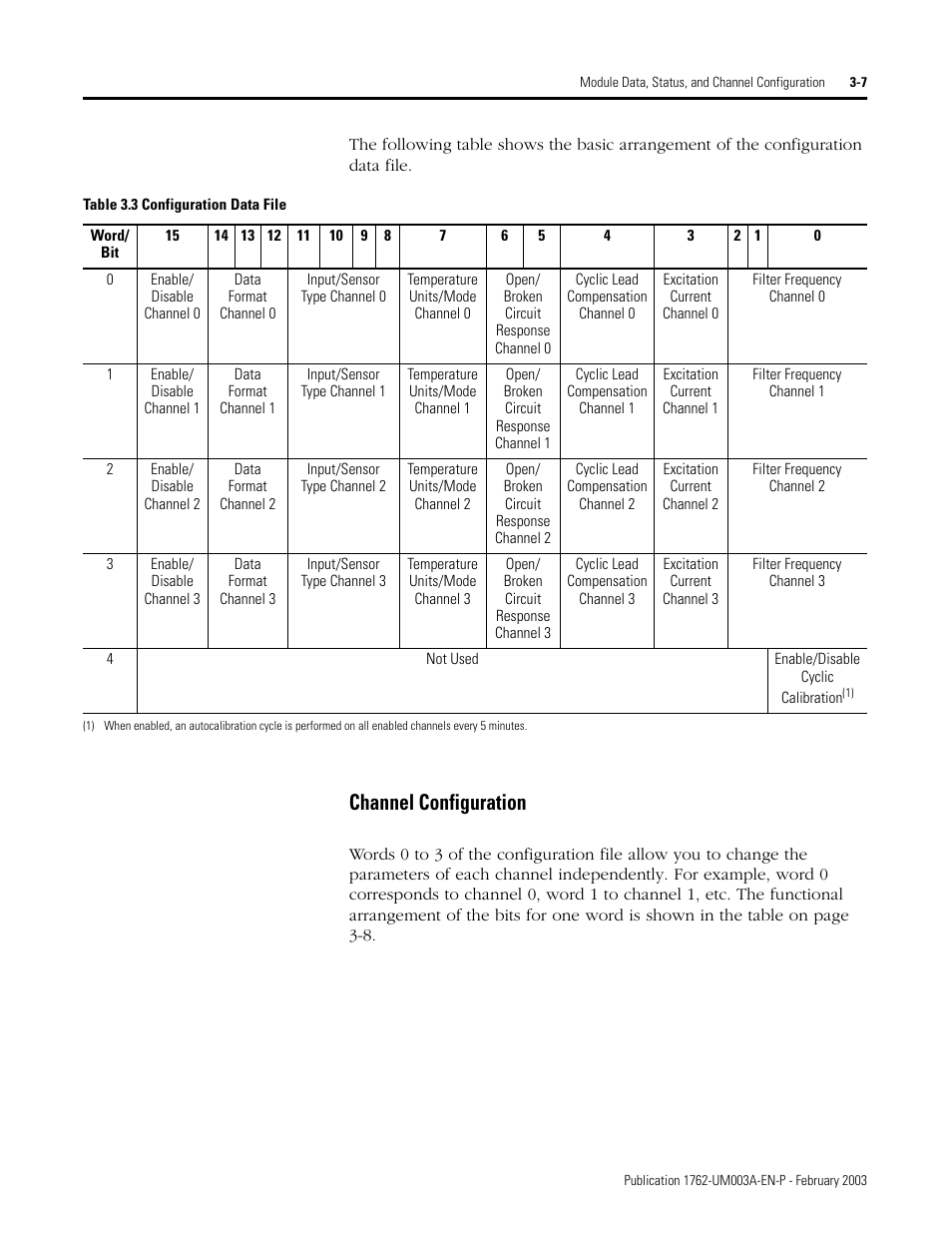 Channel configuration -7, Channel configuration | Rockwell Automation 1762-IR4 RTD/Resistance Input Module User Manual | Page 41 / 104