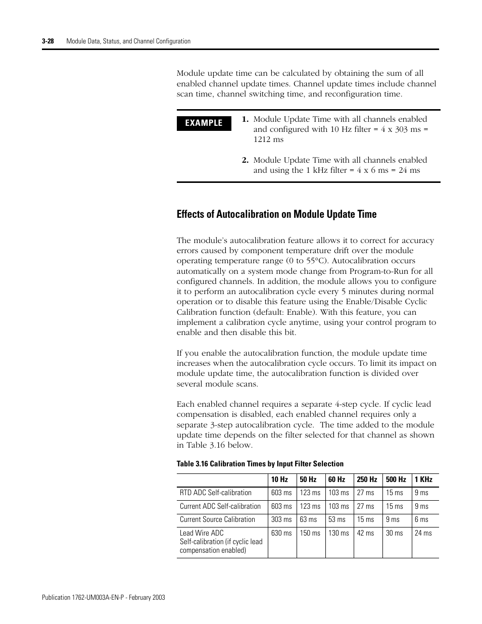 Effects of autocalibration on module update time | Rockwell Automation 1762-IR4 RTD/Resistance Input Module User Manual | Page 62 / 104