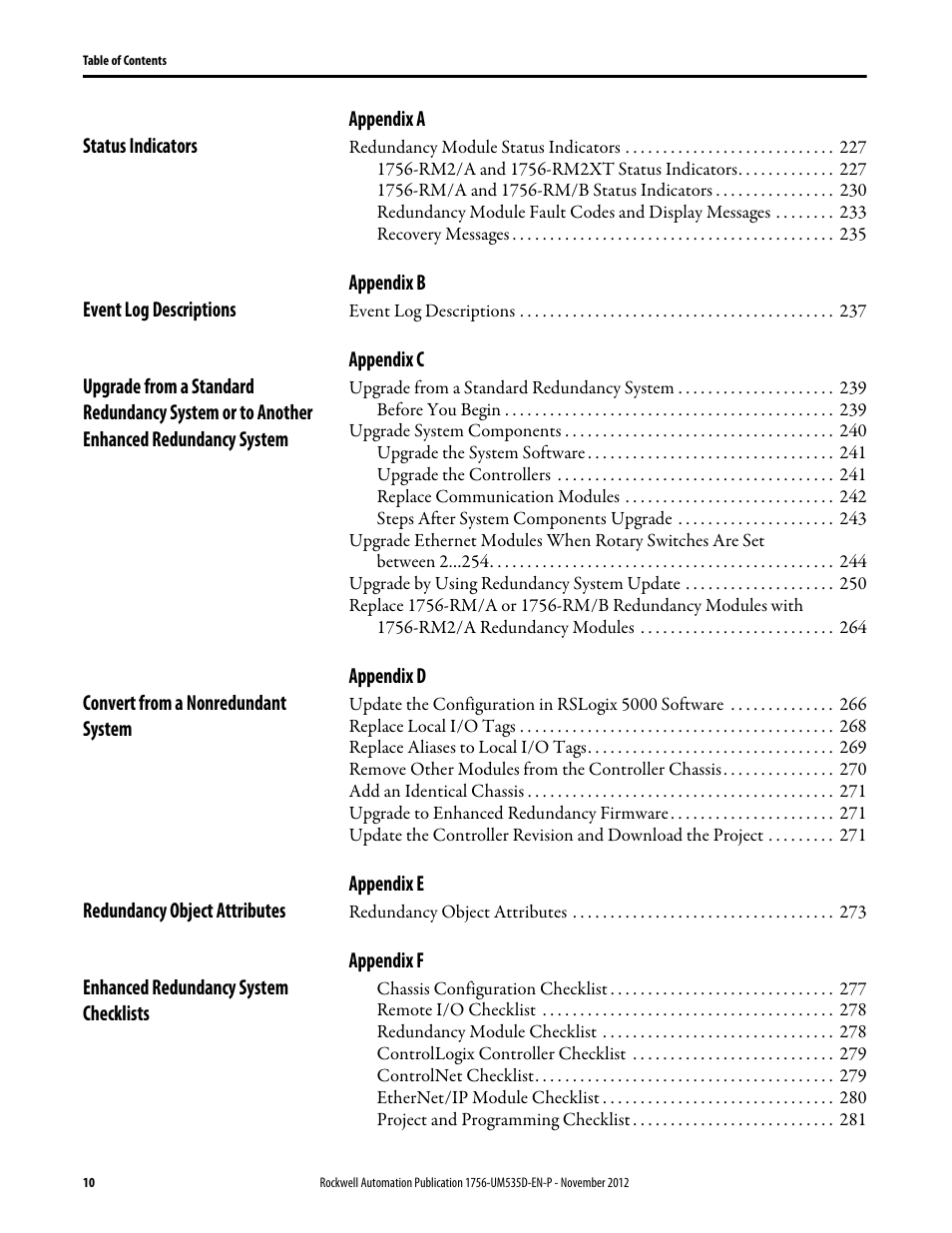 Rockwell Automation 1756-RMxx ControlLogix Enhanced Redundancy System User Manual User Manual | Page 10 / 296