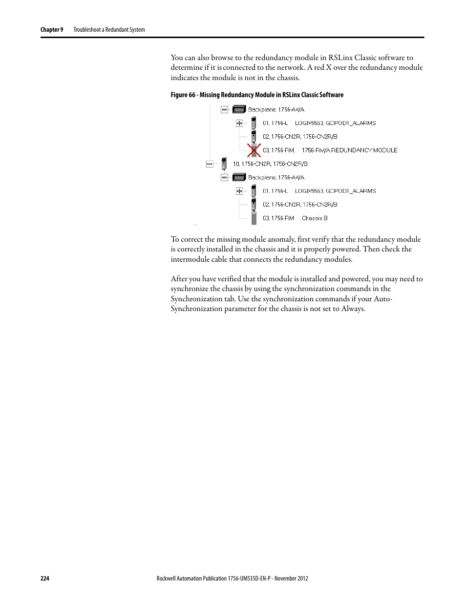 Rockwell Automation 1756-RMxx ControlLogix Enhanced Redundancy System User Manual User Manual | Page 224 / 296