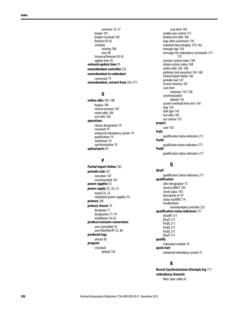 Rockwell Automation 1756-RMxx ControlLogix Enhanced Redundancy System User Manual User Manual | Page 290 / 296