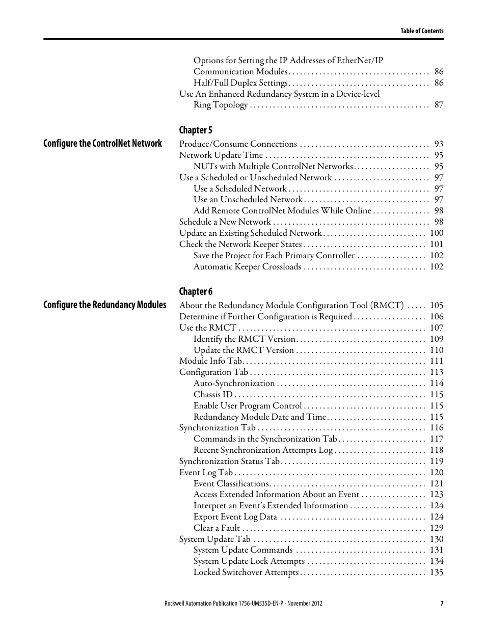 Rockwell Automation 1756-RMxx ControlLogix Enhanced Redundancy System User Manual User Manual | Page 7 / 296
