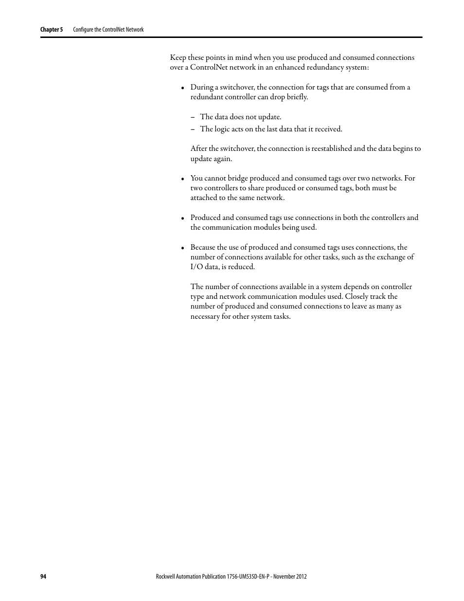 Rockwell Automation 1756-RMxx ControlLogix Enhanced Redundancy System User Manual User Manual | Page 94 / 296