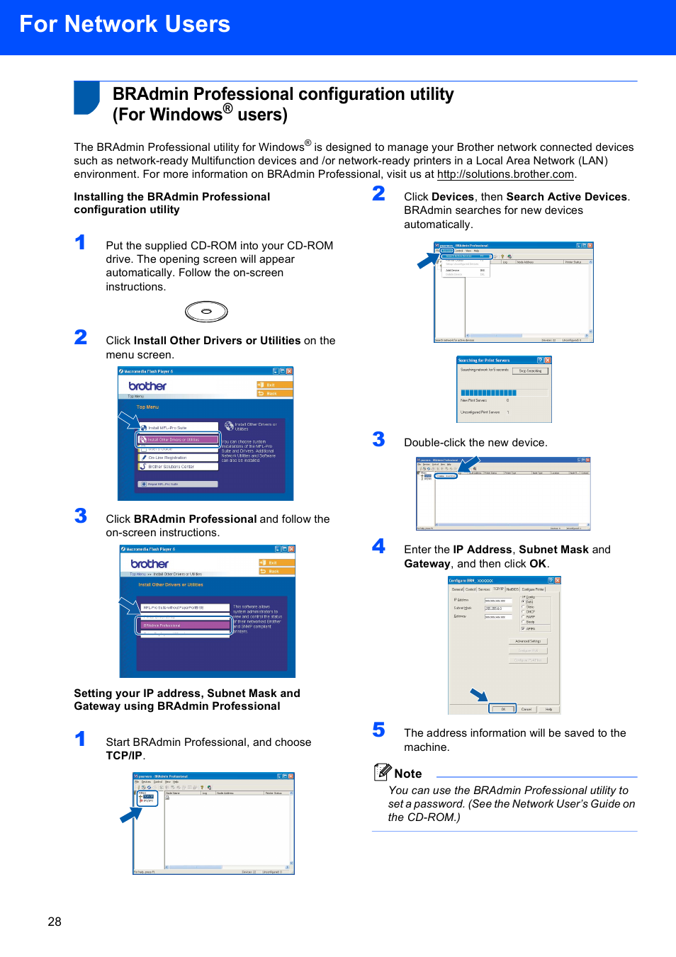 For network users, Users) | Brother MFC-660CN User Manual | Page 30 / 34