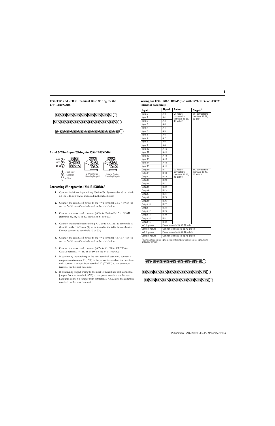 Rockwell Automation 1794-IB16XOB16P_IB10XOB6 Flex I/O Input/ Output Module Installation Instructions User Manual | Page 3 / 6