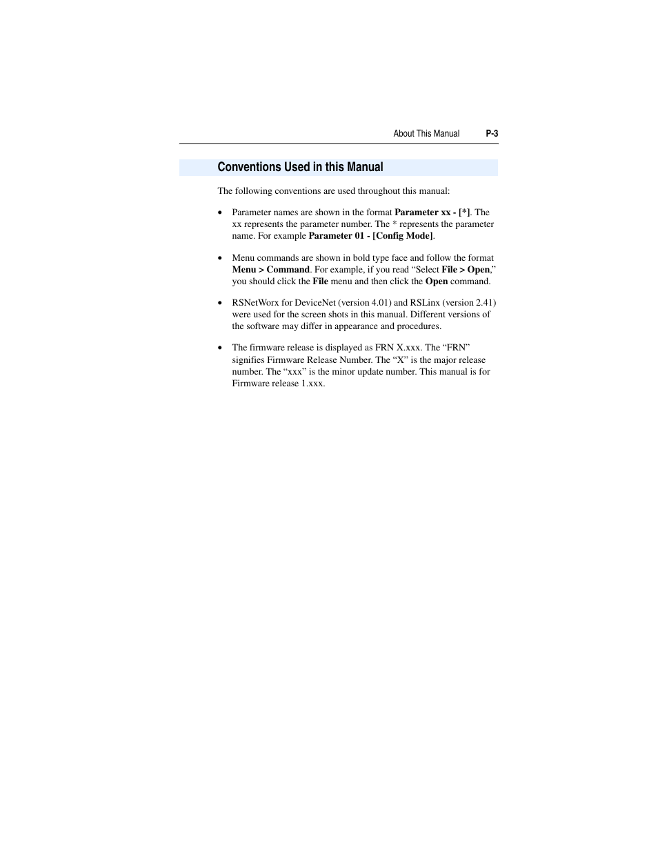 Conventions used in this manual | Rockwell Automation 1769-SM2 Compact I/O DSI/Modbus Communication Module User Manual | Page 11 / 204